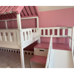 Hochwertiges Etagenbett mit Treppe und Rutsche aus Massivholz in Graz